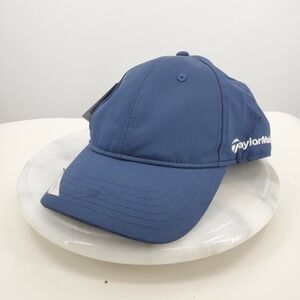 TaylorMade Mens Navy Blue UPF 50+ Performance Golf Hat Adjustable Baseball Cap